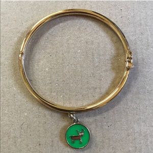 Kate Spade Taurus Bangle Bracelet Gold and Green